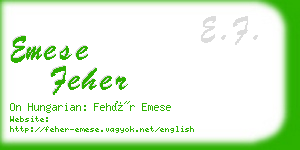 emese feher business card